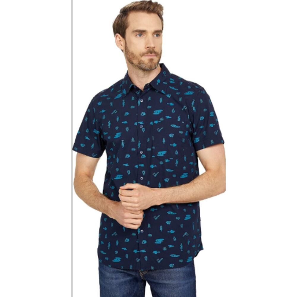 The North Face Baytrail Pattern Short Sleeve Shirt - Men’s XL Blue